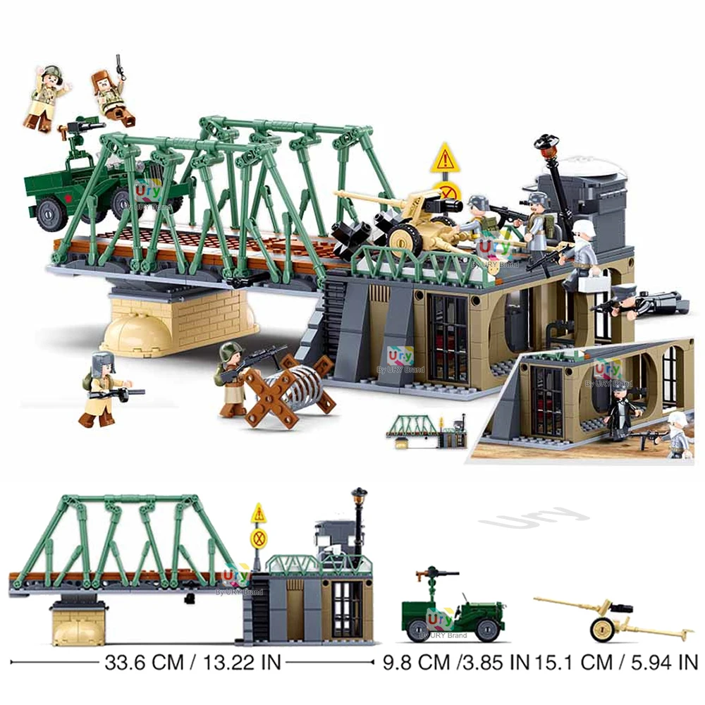Sluban Military Mouse Tiger King Heavy Tank City Fighting Tracked Armored Vehicle Car Sets Model Building Blocks Toys for Gifts