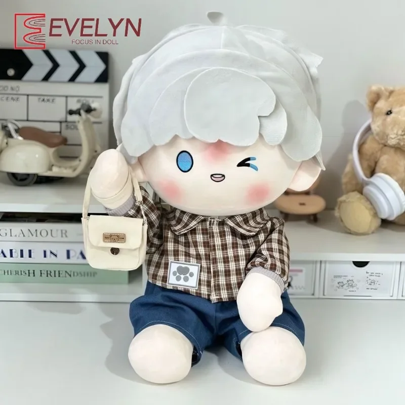 Evelyn Clothes for 40cm Idol Doll Outfit Accessories Classics Checkered Striped Shirt Replaceable Clothes for Love and Deepspace