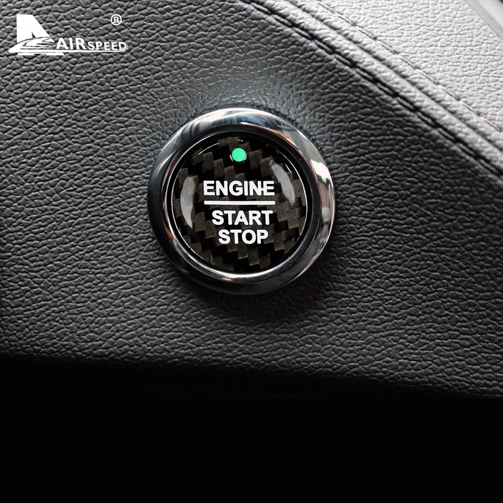 

Настоящее твердое углеродное волокно для Ford Everest Mondeo Ecoboost Escort F150 Explorer Focus Edge, кнопка зажигания автомобиля, наклейка на крышку