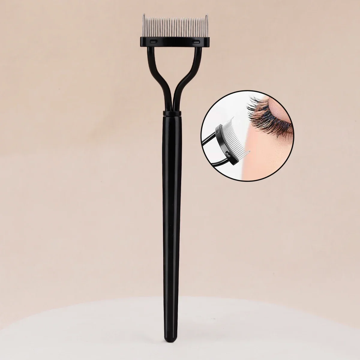 1/3Pcs Portable Eyelash Brush Comb, Stainless Steel Lash Separator, Eyelash Curling & Combing Makeup Tool for Neat Eye Lashes