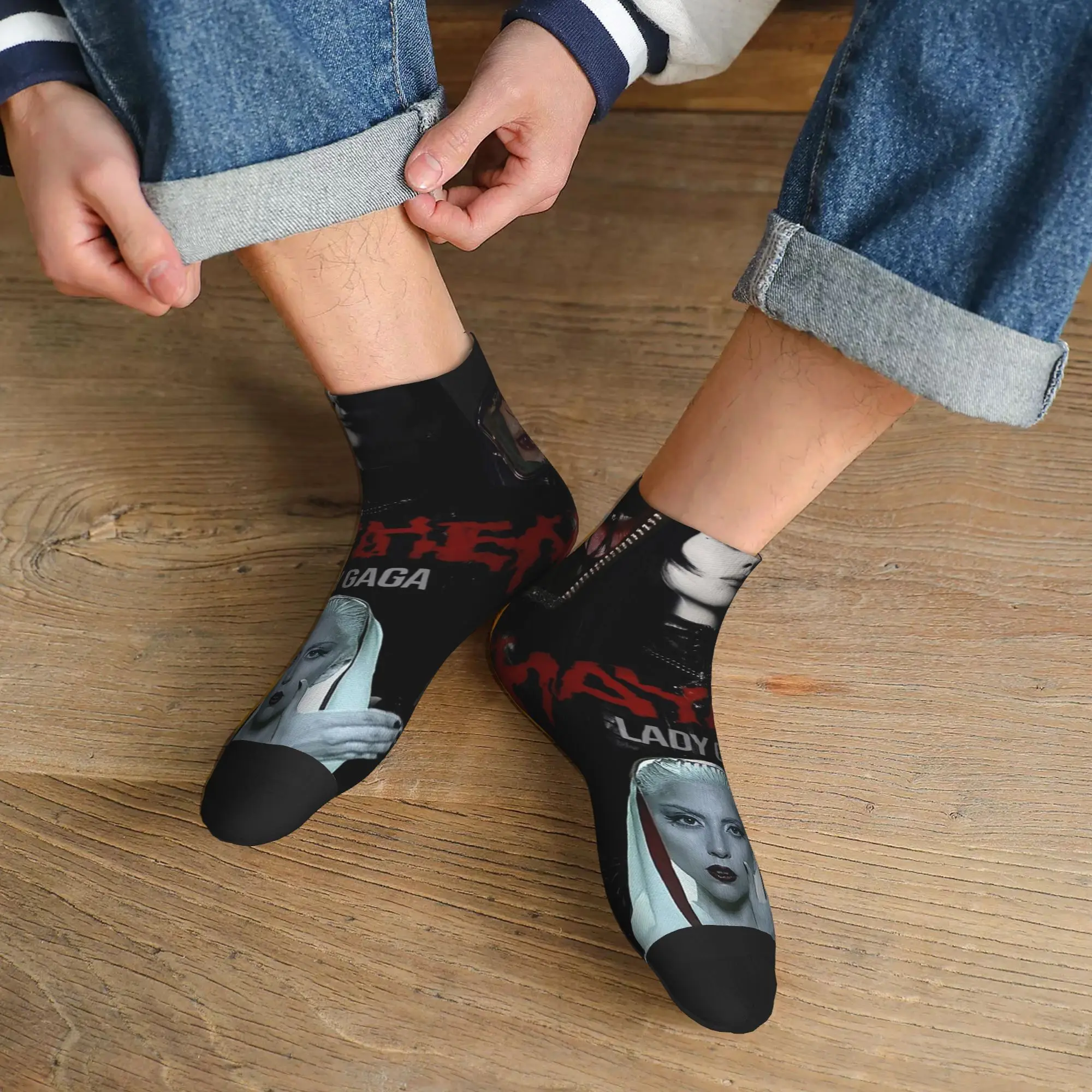 

Всесезонные носки Lady Gaga Mayhem Album Harajuku, супер мягкие спортивные носки средней длины, мягкие повседневные чулки для мужчин и женщин, подарки
