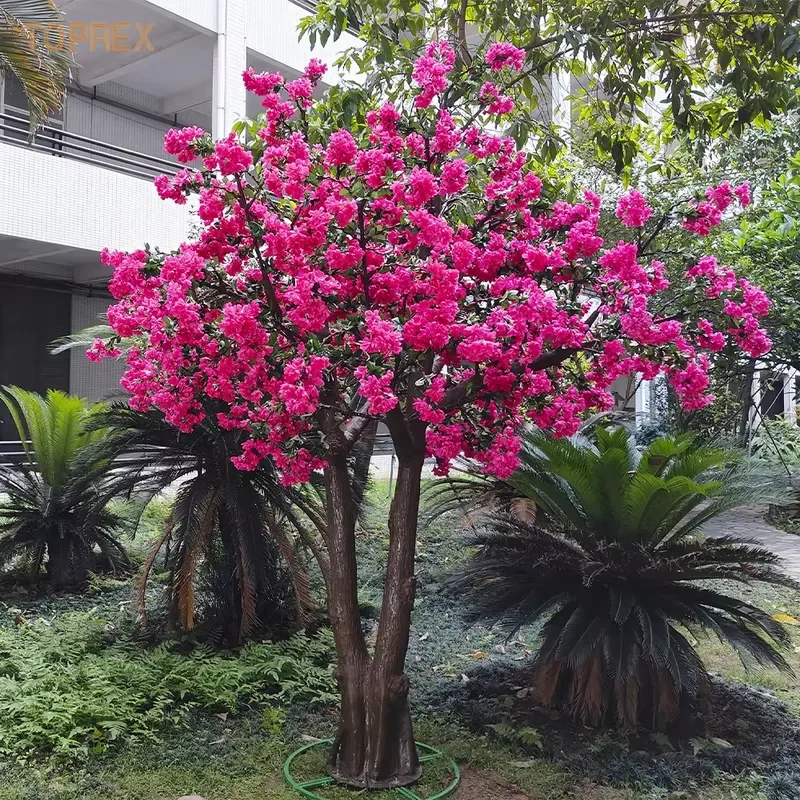 TOPREX DECOR 5184 LED Simulated Crape Myrtle Flower Tree Light 3.5m for Outdoor Wedding Backdrop Event Decoration Display