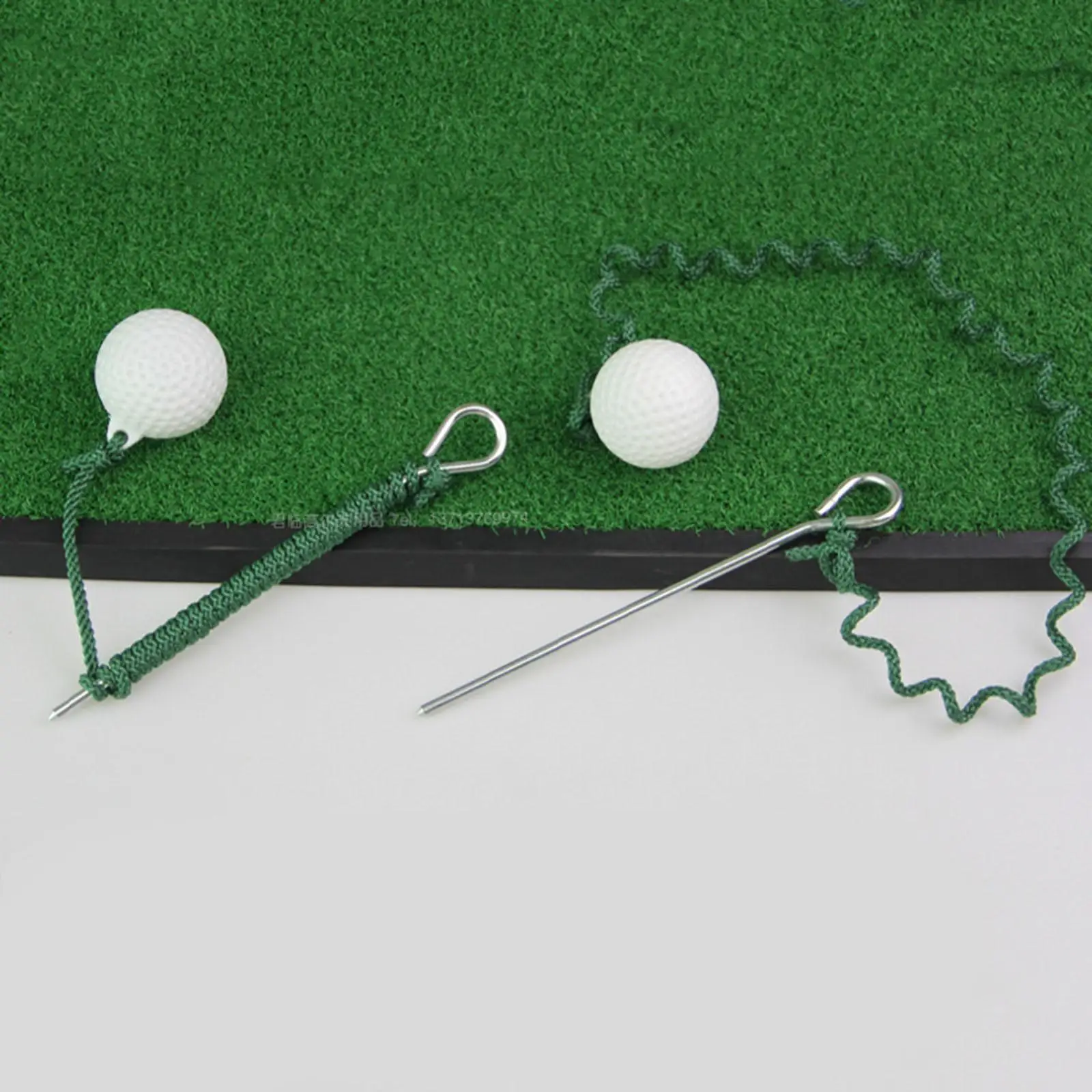 

Durable Golf Rope Ball Practice Tool Metal Nylon Small Golf Accessory for Swing Trainer Indoor and Outdoor
