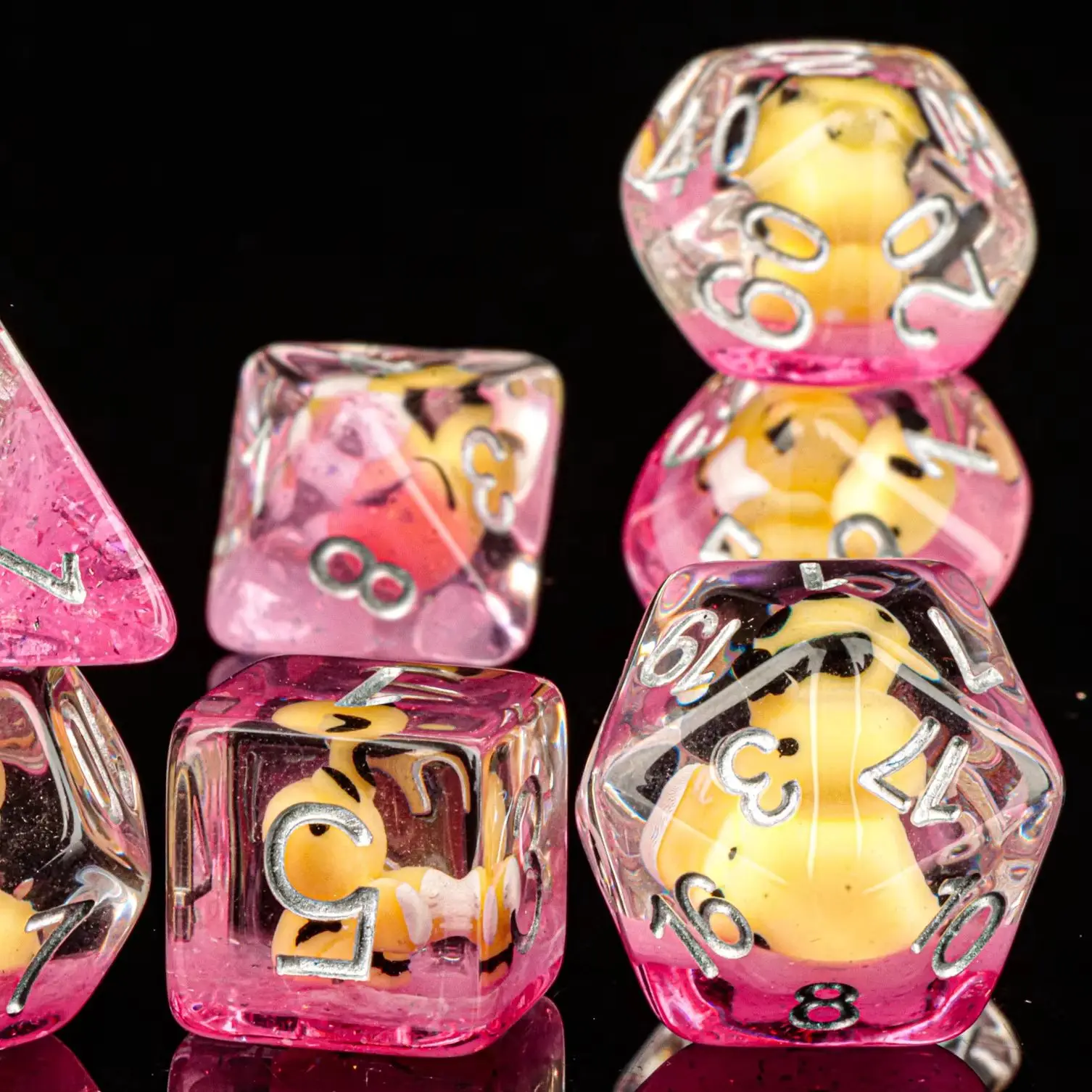 القنفذ الراتنج مجموعة نرد للزنزانات والتنينات DnD نرد متعدد السطوح الحيوان آر بي جي لعبة النرد D & D النرد لطيف الحيوان