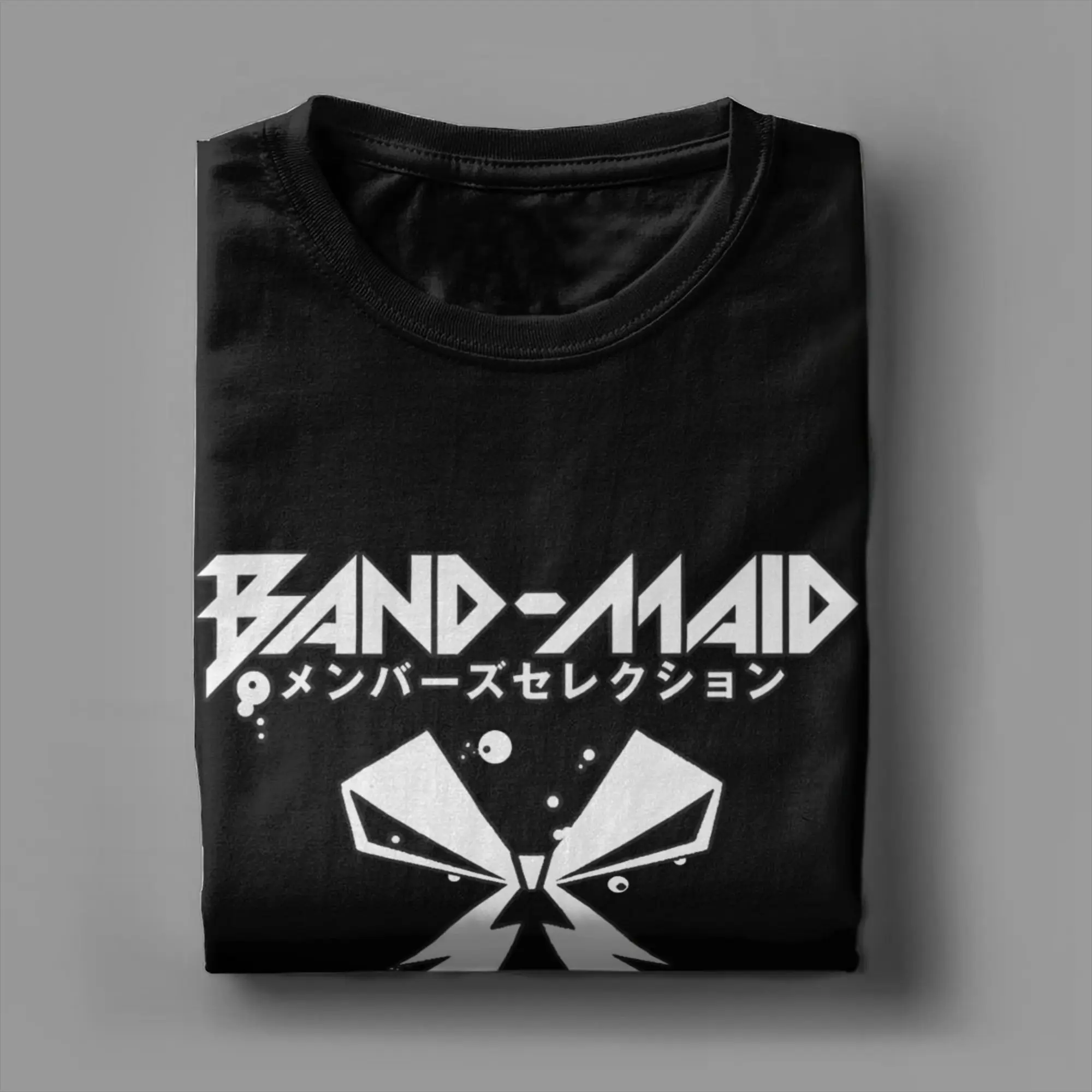 Men Band Maid Japan Metal Logo T Shirt  Pure Cotton Clothes Funny Short Sleeve Crew Neck Tees Original T-Shirts