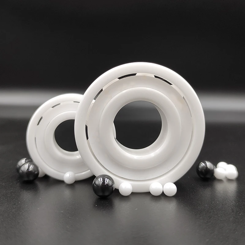 1PCS ZrO2 Zirconia Angular Contact Full Ceramic Bearing Corrosion Resistance High Temperature Resistance 180 ℃ 7200 7201-7208