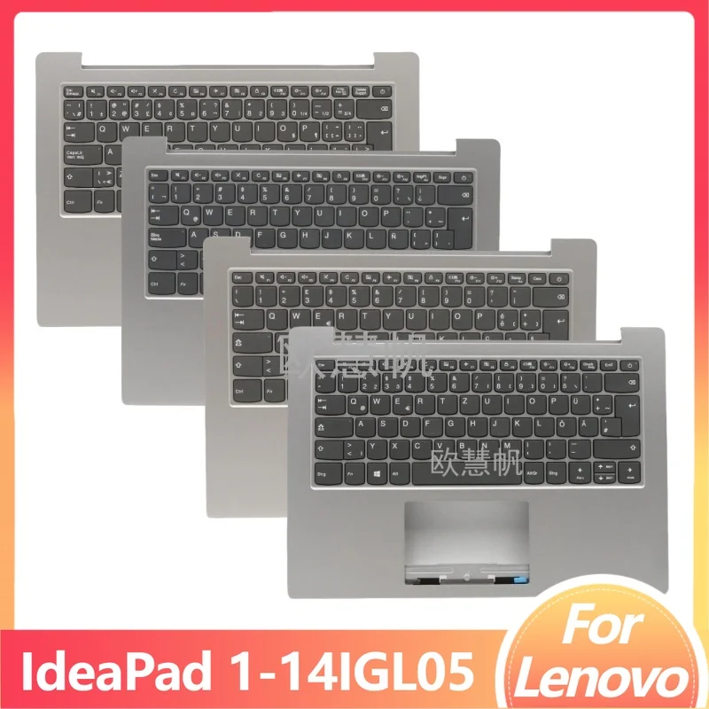 

CF/LA/IT/TH/GE/NUE New for Lenovo IdeaPad 1-14IGL05 Laptop Palmrest Upper Cover with German Canadian French Italian Keyboaed