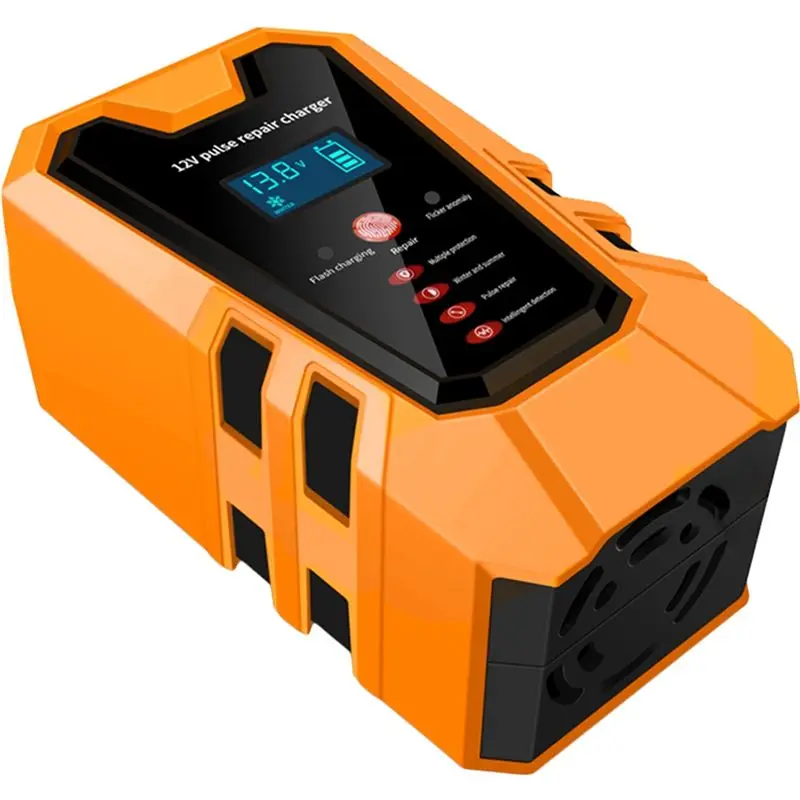 

Автоматическое интеллектуальное зарядное устройство для автомобиля и мотоцикла 12В 6А с защитой от перезаряда, цифровым дисплеем, для ремонта и обслуживания, Wide-A67F