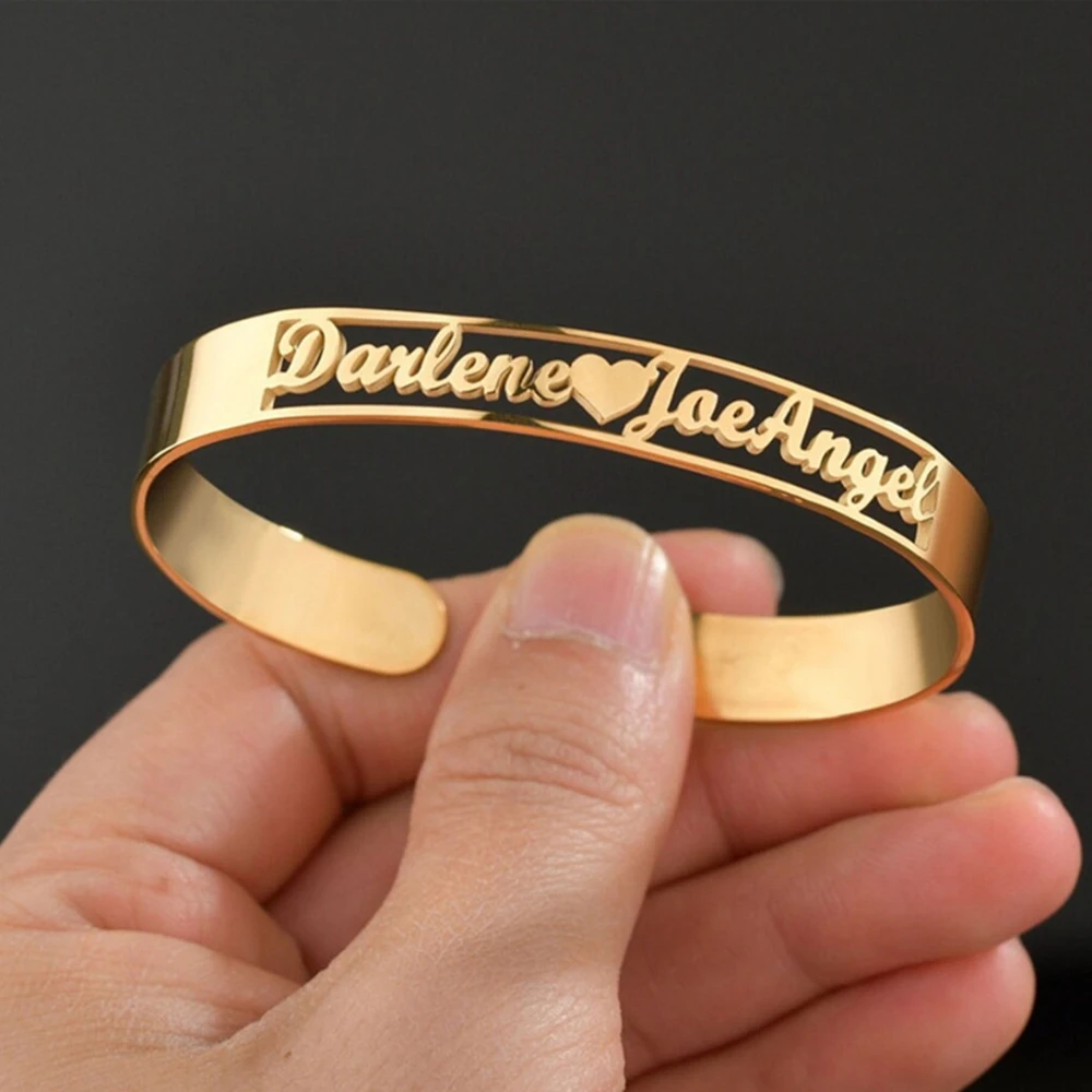 Bracelet personnalisé avec nom de couple, fait à la main, cadeau d\'anniversaire pour les travailleurs