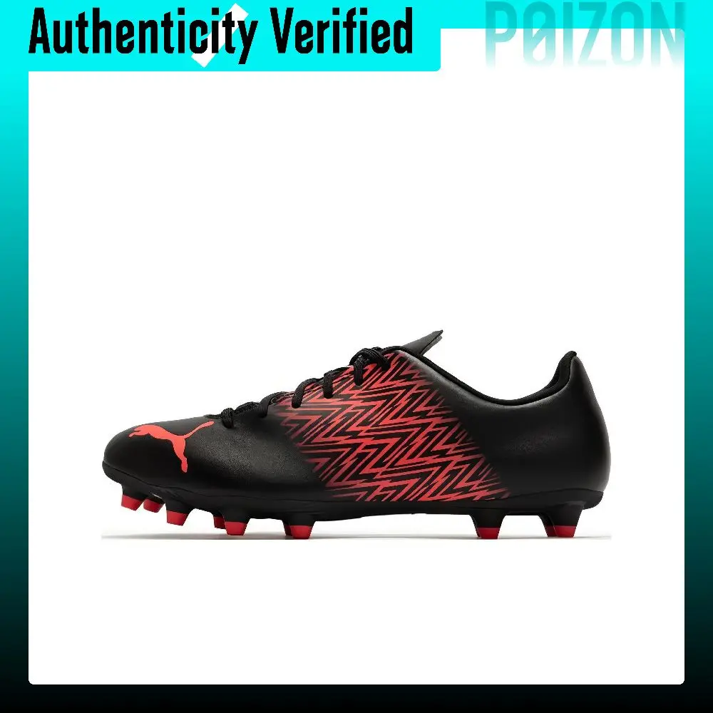 PUMA AG Artificial Ground FG Firm Ground Natural Grass Abrasion Resistant Soccer Shoes Men's Black Pink 106307-06