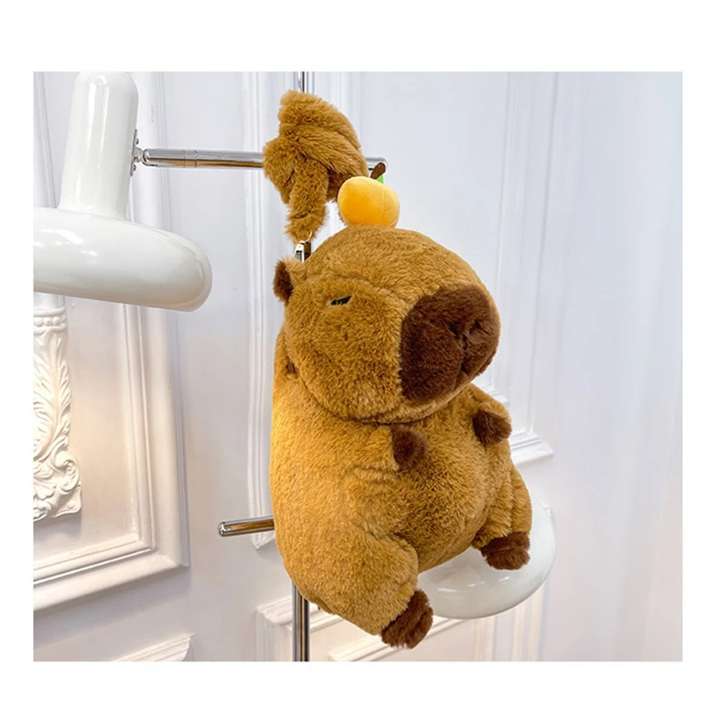 Capybara-Sac à dos en peluche pour enfants, sac en fourrure de beurre, mini sac à dos initié, mode Kawaii