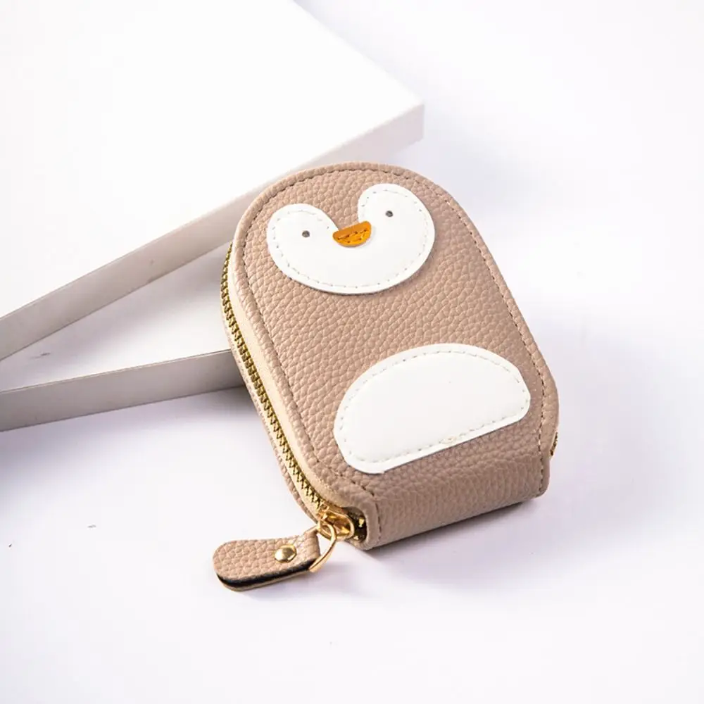 Elegant Multi-card Penguins Card Holder Cartoon PU Organ Style Card Bag Business Card 11 Card Slots Leather Coin Purse Travel