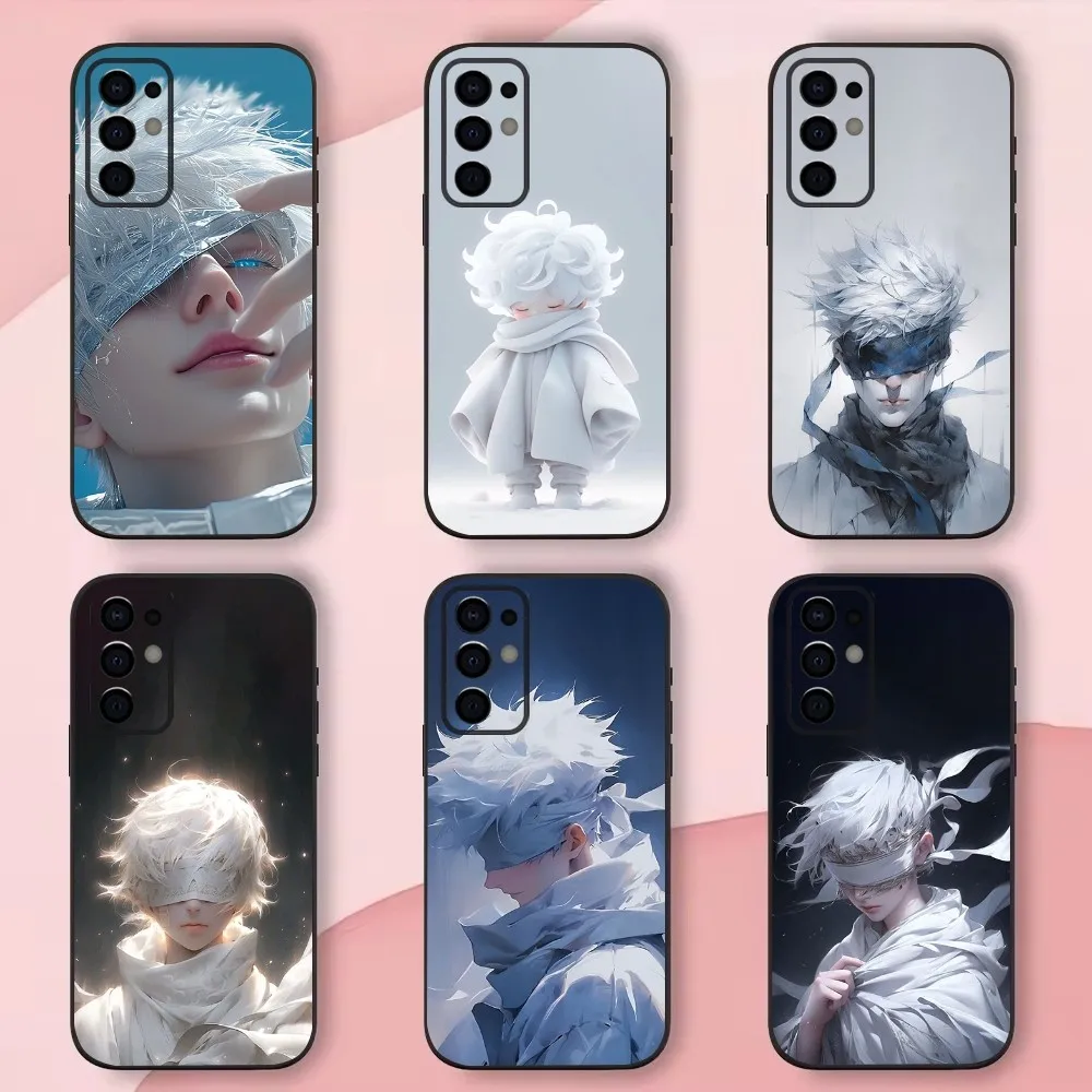 Anime Phone Case For Samsung S24,S21,S22,S23,S30,Ultra,S20,Plus,Fe,Lite,Note,10,9,5G J-Jujutsu K-Kaisen G-Gojo Black Soft Shell