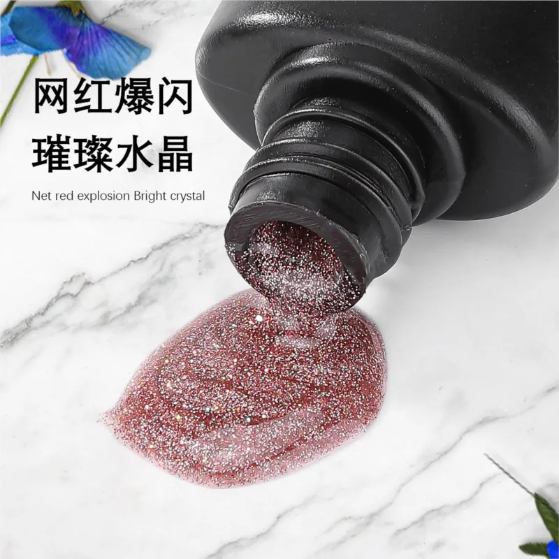8ml 9D Flashy Holographic Diamond Paillettes Gel Smalto per unghie Laser Argento Lunga durata Soak Off LED Gel UV per le donne Nail Art Varnis