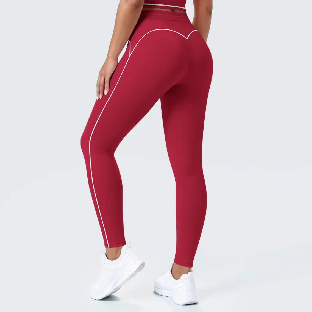 Contrast Color Summer High Waisted Sports Leggings Women Breathable Fitness Yoga Pants Running Butt Lifting Workout Tights Pants