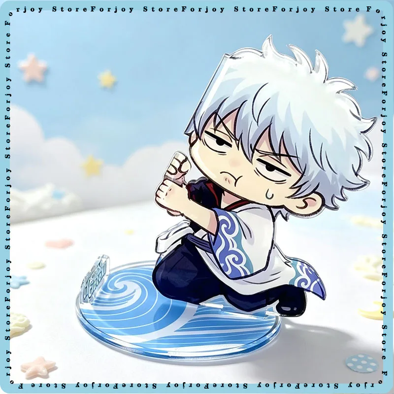 Gintama Sakata Gintoki Hochwertiger Acryl-Ständer Tischdekoration Anime-Merchandise Sammlerstück Schreibtischdekoration Geschenk für Anime-Fans
