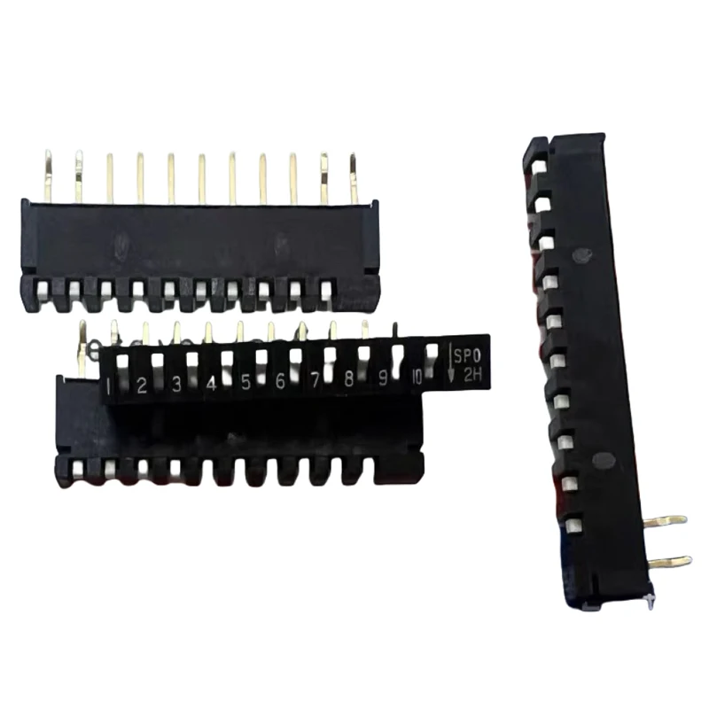 

1PCS/LOTS Imported U.S.A. C&K SPA10B Thin Single Row Inline DIP Switch 10 Position 2.54mm 10P Flat Flip Flop