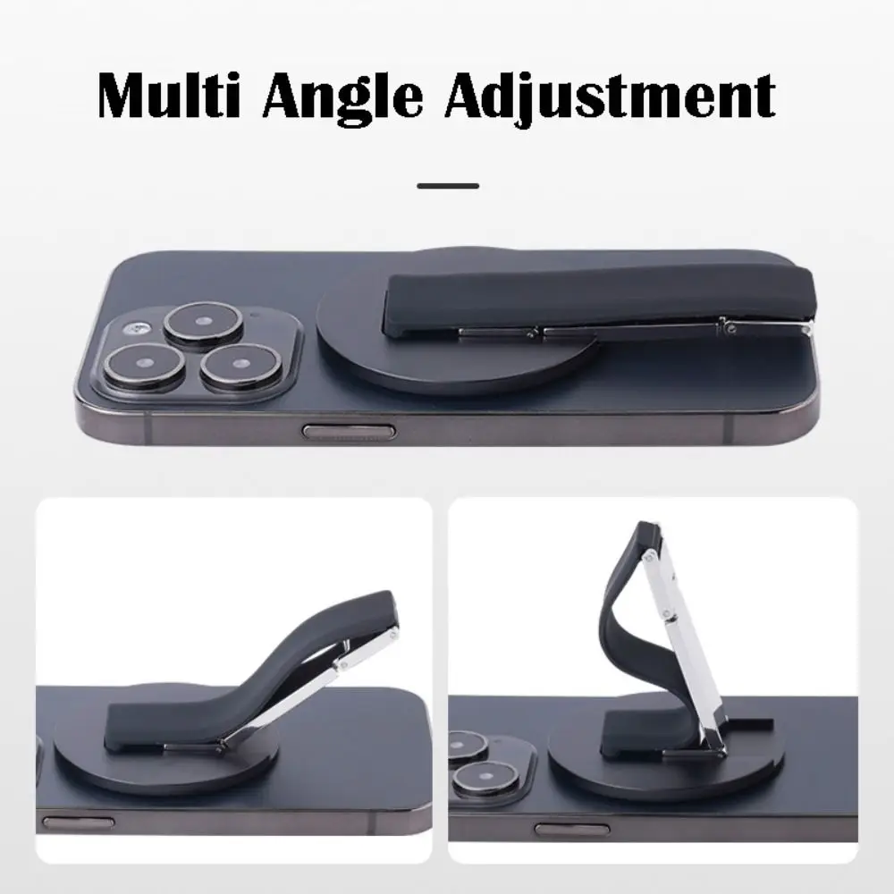 Universal Silicone Magnetic Phone Holder Rotatable Foldable Mobile Phone Stand Portable Adjustable Finger Ring Stand For MagSafe