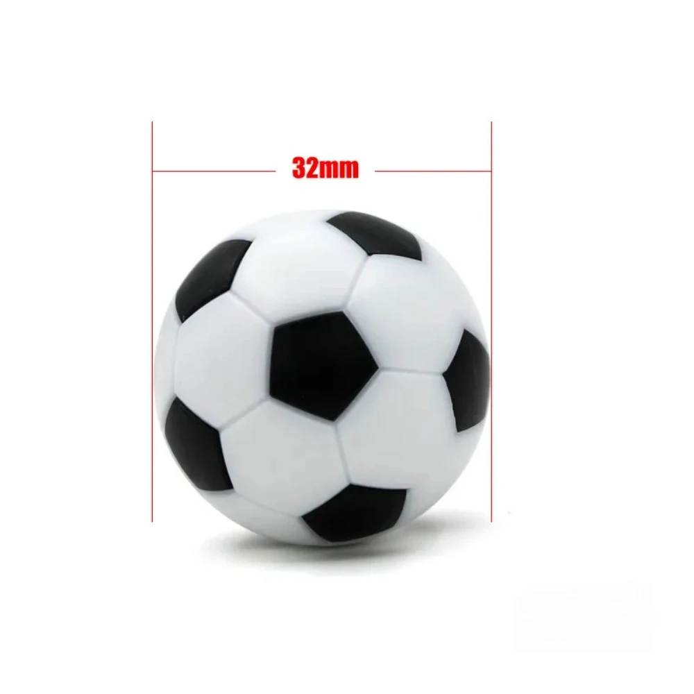 Ballon de football noir et blanc, 6 pièces, 32mm, pour le divertissement, flexible, entraînement, relaxant, mini, football de table, tendance