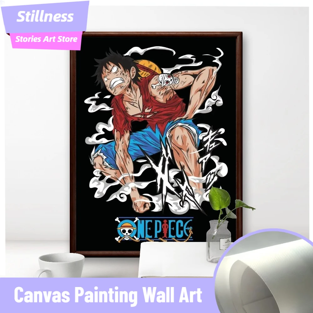 2026 New One Piece Canvas Wall Art Monkey D. Luffy Wanted Roronoa Zoro HD Prints Poster Home Decor Art Gifts