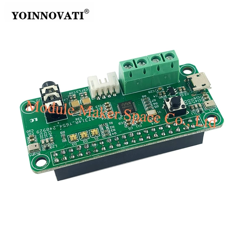 WM8960 Audio Decoder Module with Voice Recognition, All-in-One Audio Board Dual Microphone I2C for Smart Speaker DIY