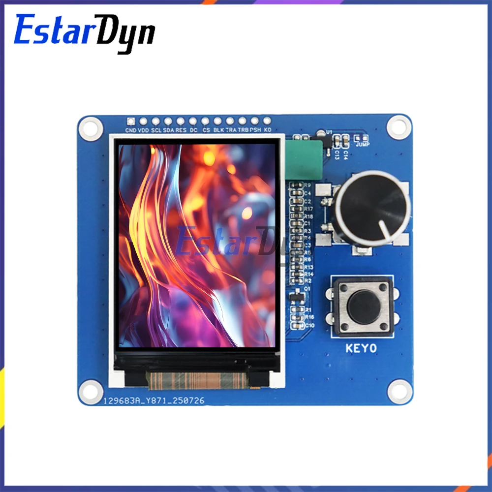 شاشة TFT LCD مقاس 2.0 بوصة مع جهاز تشفير دوار EC11، واجهة IIC SPI لمشاريع Arduino ESP32 Raspberry Pi DIY