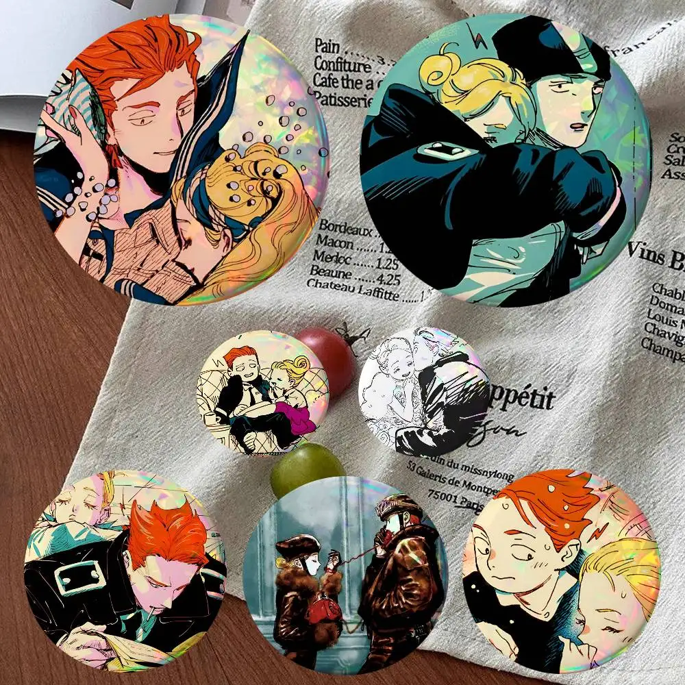 Anime Emma And Aleksander Veil Round Badge Creative Brooch Clothing Backpack Accessories Lapel Pin