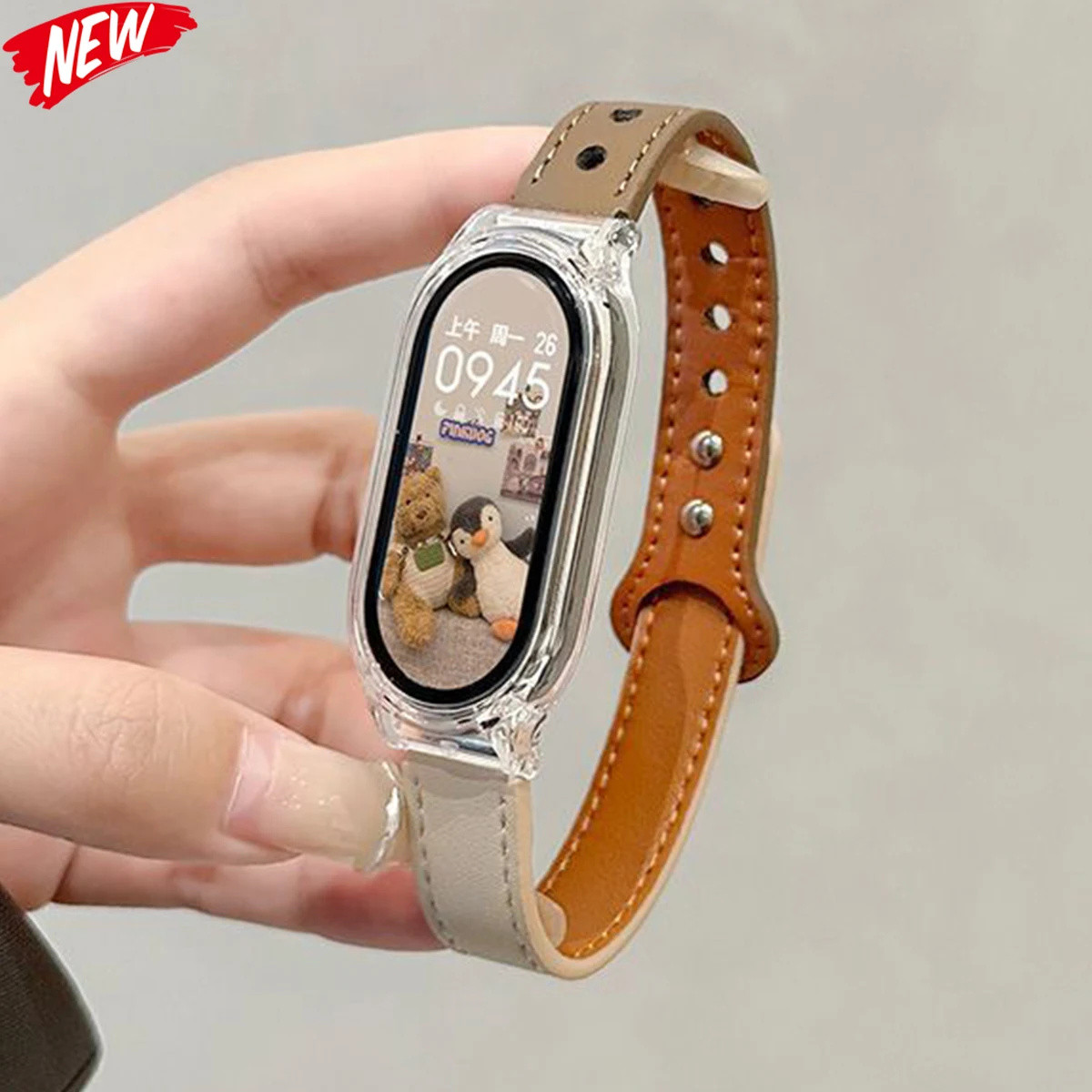 

Leather Loop Strap for MiBand 9 Xiaomi Smart Band Fashion Band for Xiaomi 8 7 6 5 4 3 NFC Global Version Replace Accessories