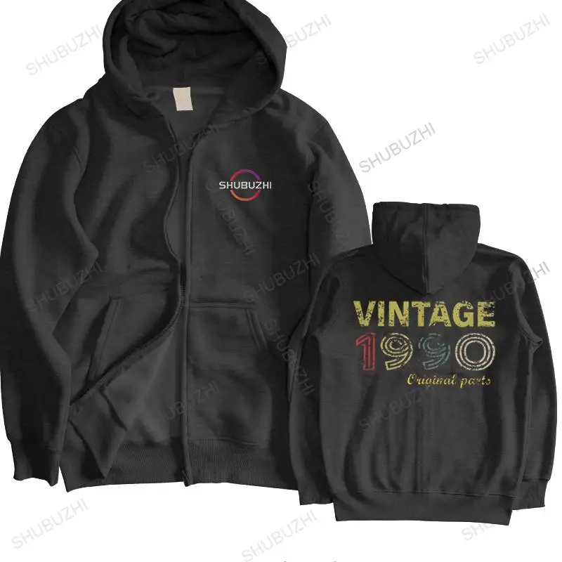 Unique Men's Vintage 1990 Original Parts sweatshirt Cotton pullover Leisure hoody 32th Birthday hoodies jacket Loose Fit Appare