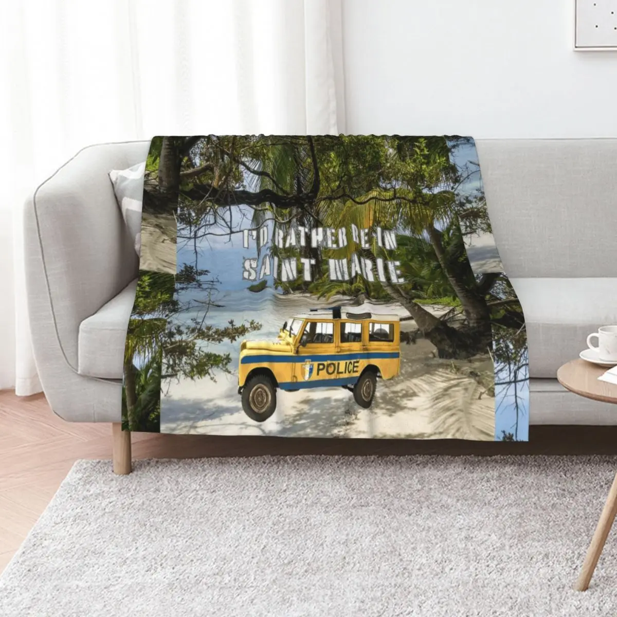Saint Marie BBC Death in Paradise Throw Blanket Thin Retros Soft decorative blankets and throws Luxury Brand Blankets