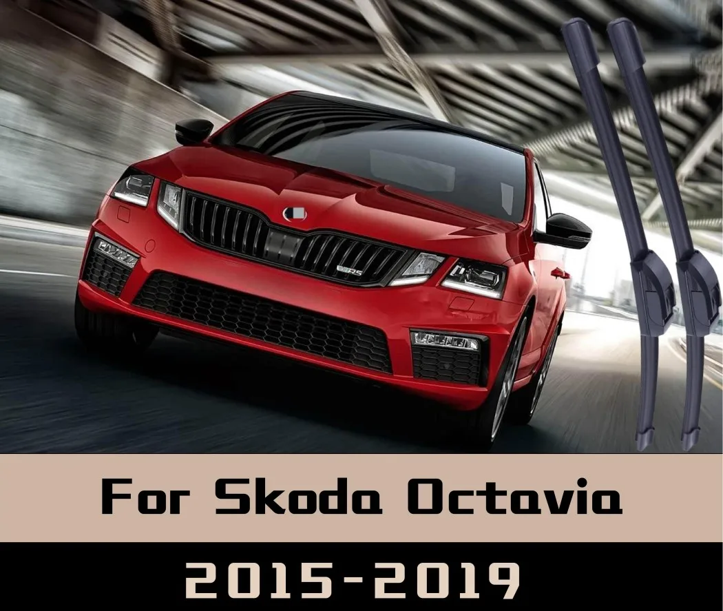

2 шт. для Skoda Octavia 2015-2019, щетки переднего стеклоочистителя, щетки для лобового стекла, оконные щетки, бескостные передние дворники