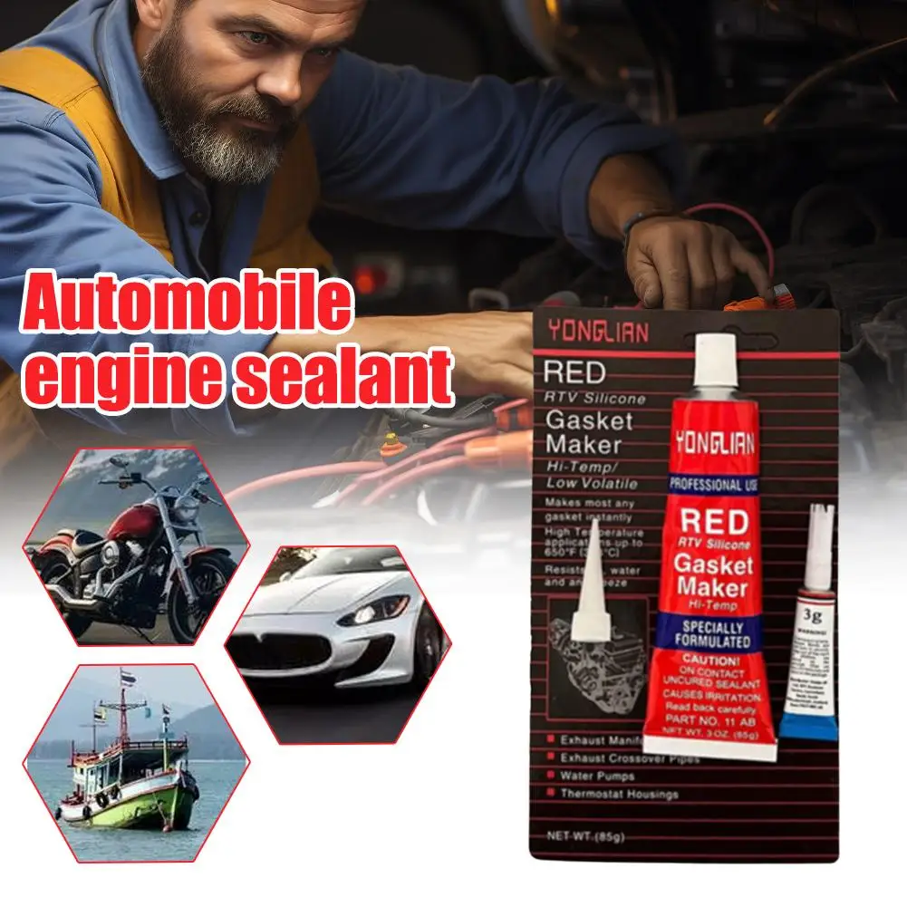 85g Automotive Engine Waterproof High Temperature Sealant Parts Leakage Prevention Metal Car Repair Quick-drying Adhesive O B5M8