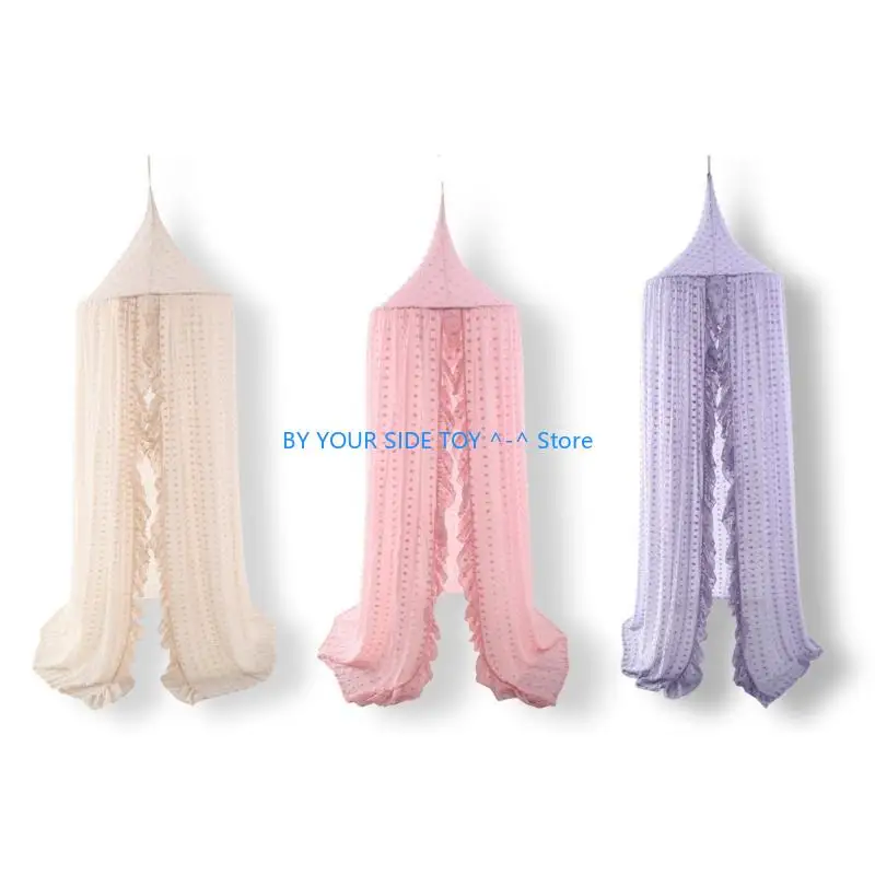 شبكة ناموسية للأطفال لسرير الأطفال، مظلة للسرير، حمالات للأطفال، ستارة معلقة، شبكة ناموسية للعب، ديكورات غرف الأطفال U6XE #2