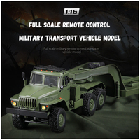 Wpl Army Transporter 1:16 Full Size B-36-3 Ural Trailer Rc Car Six Drive Remote Control Climbing Car Toy Gift Box For Kids