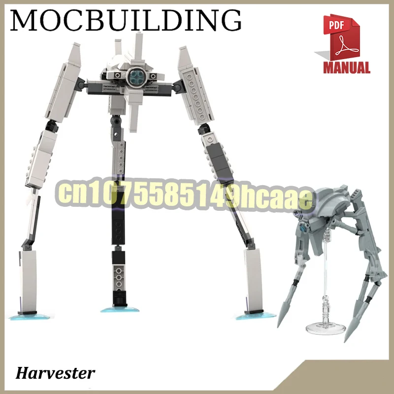 

lluminate Harvester Model MOC Building Block Bricks Technology Enemy Machines Construction Helldiversed-2 Toys Gift
