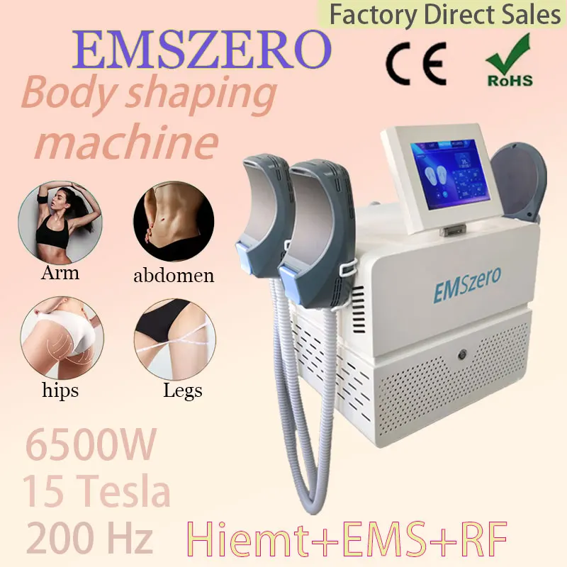 6500W EMS body shaping machine RF technology removes fat 15 Tesla EMSZERO electromagnetic muscle stimulation machine