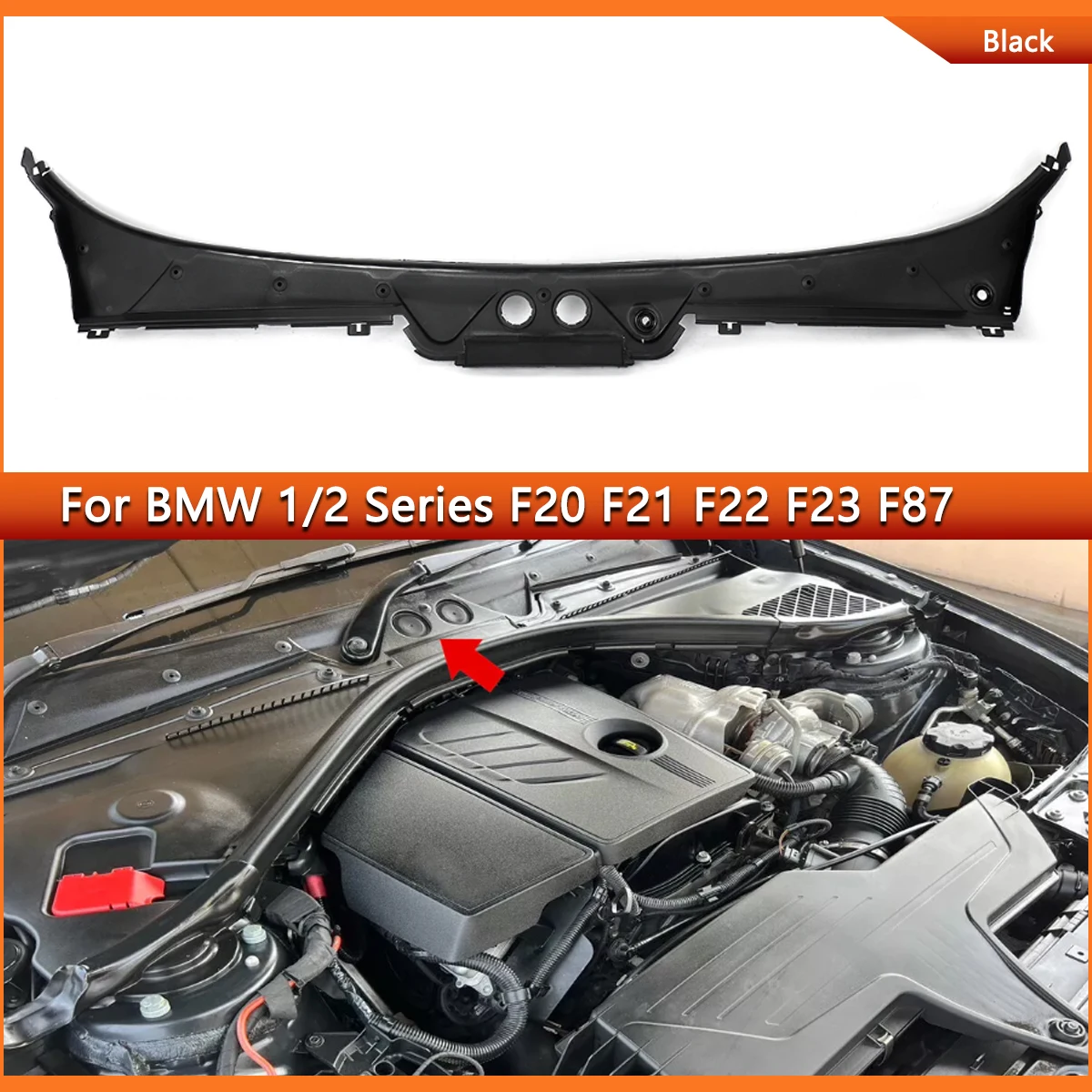 

51717240672 Для BMW F20 F22 F23 F87 2014-2021 гг. Крышка решетки лобового стекла