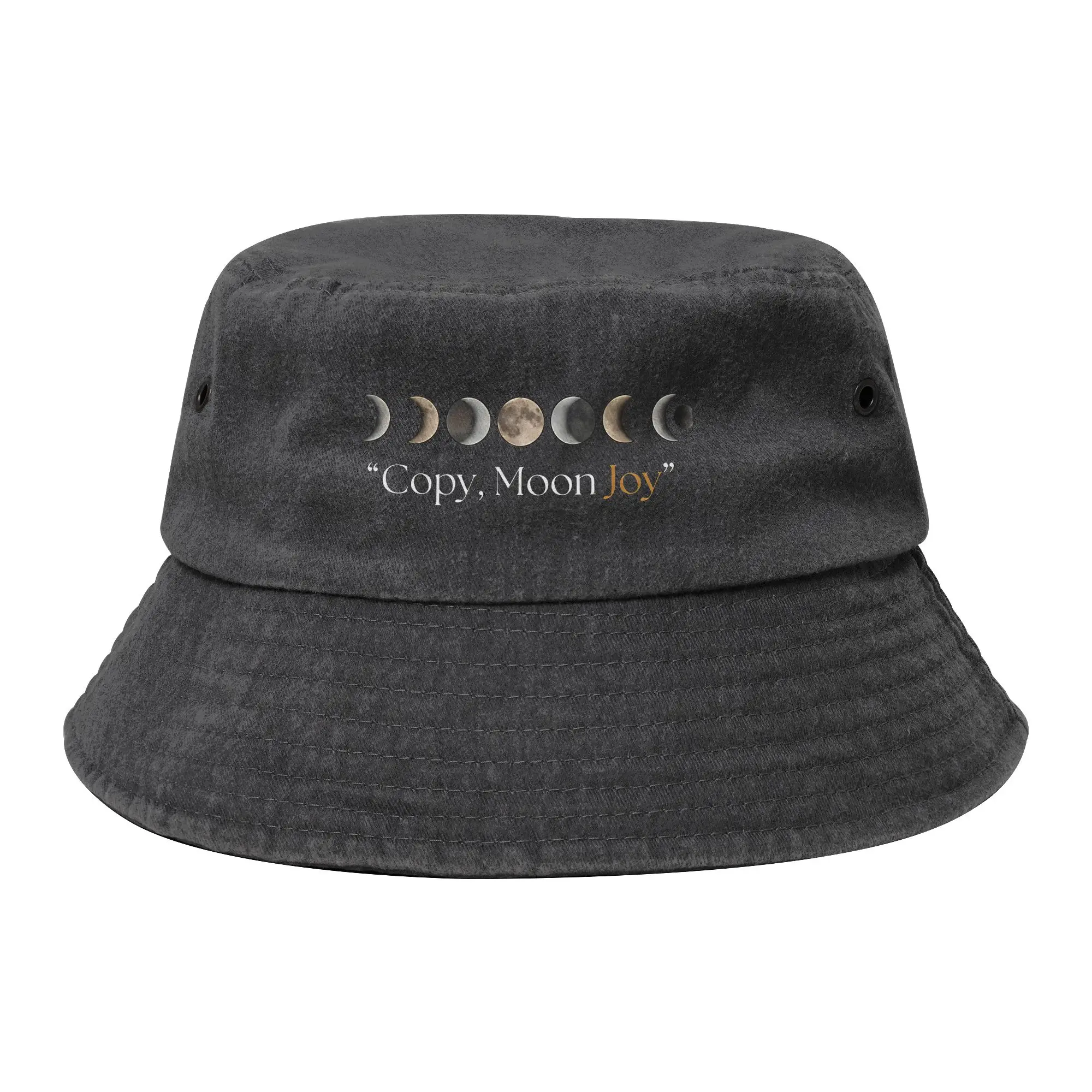 Copy Moon Joy Funny Bucket Hat for Women Men Summer  Distressed Denim Field Hat UV Protection for Vacation Fisherman Hat
