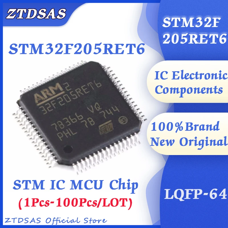 

STM32F205RET6 STM32F205RE STM32F205 STM32F STM32 STM IC MCU Chip LQFP-64