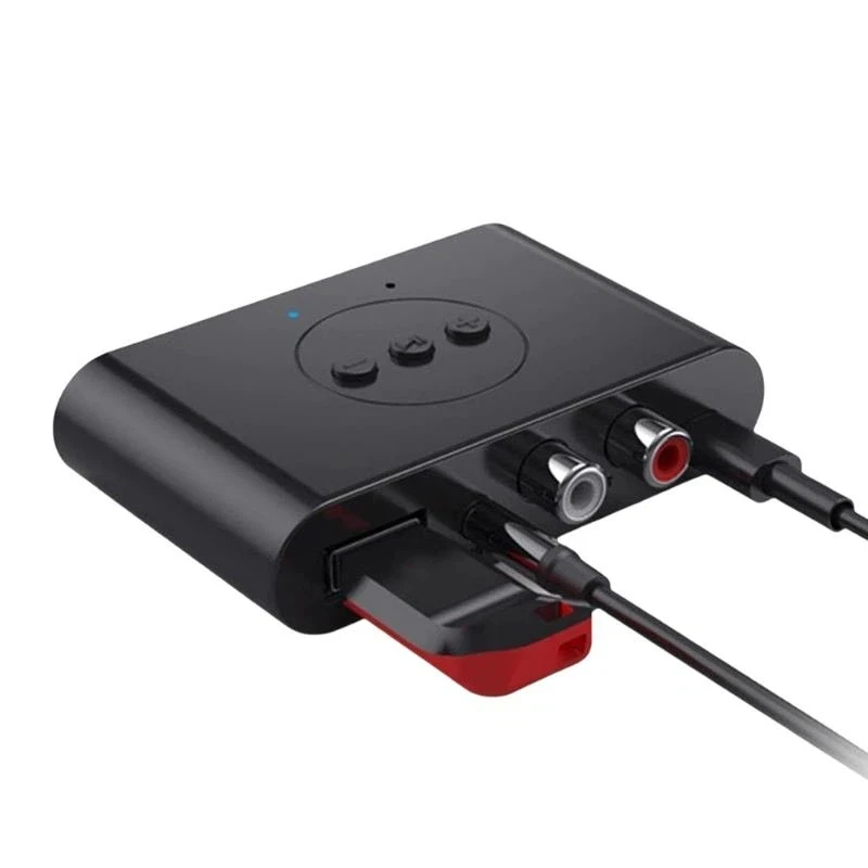 Bluetooth 5.3 Receiver Transmitter U Disk Music Adapter with RCA 3.5mm AUX Jack for Car Home AUX Wireless Stereo Audio Sharing