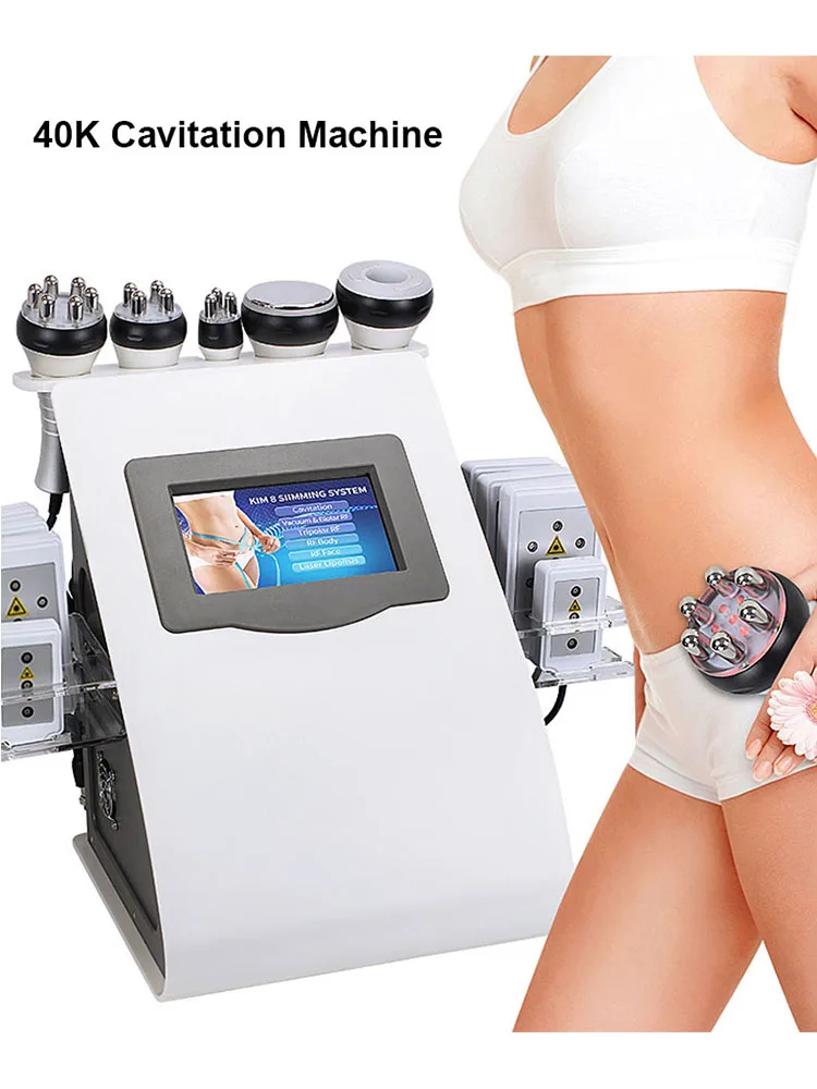 

6 in 1 40K Ultrasonic Cavitation Slimming Machine, Beauty Machine, Skin Tightening, Anti-wrinkle, Suitable for Home Use