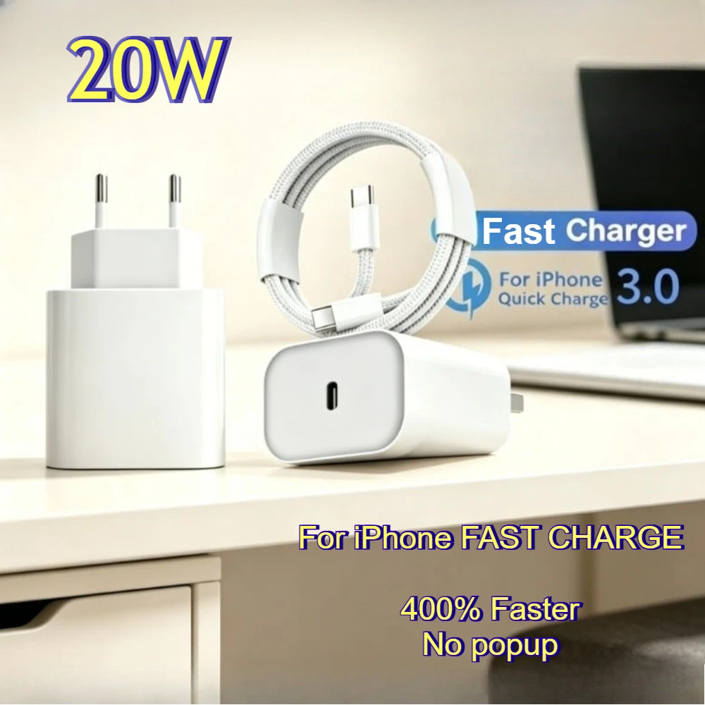 

Quick Charger USB C Fast Charging Cable For Apple PD 20W Fast Charger For iPhone 15 13 12 11 14 16 Pro Max Plus X XR XS MAX iPad