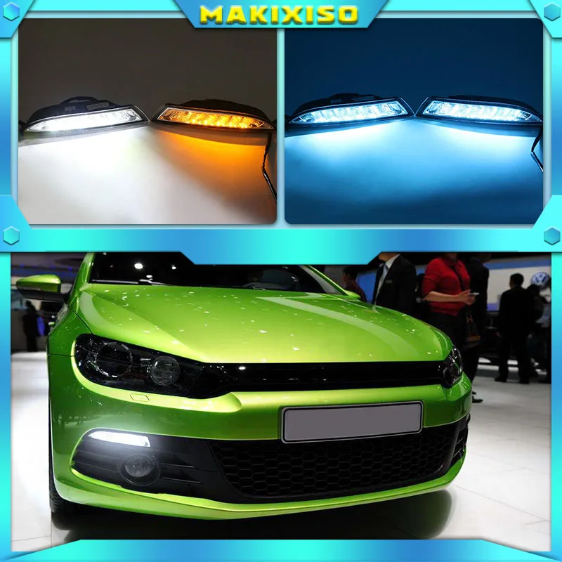 

For Volkswagen Scirocco 2008-2013 Yellow Turn Signal Relay Waterproof 12V Car LED DRL Daytime Running Light