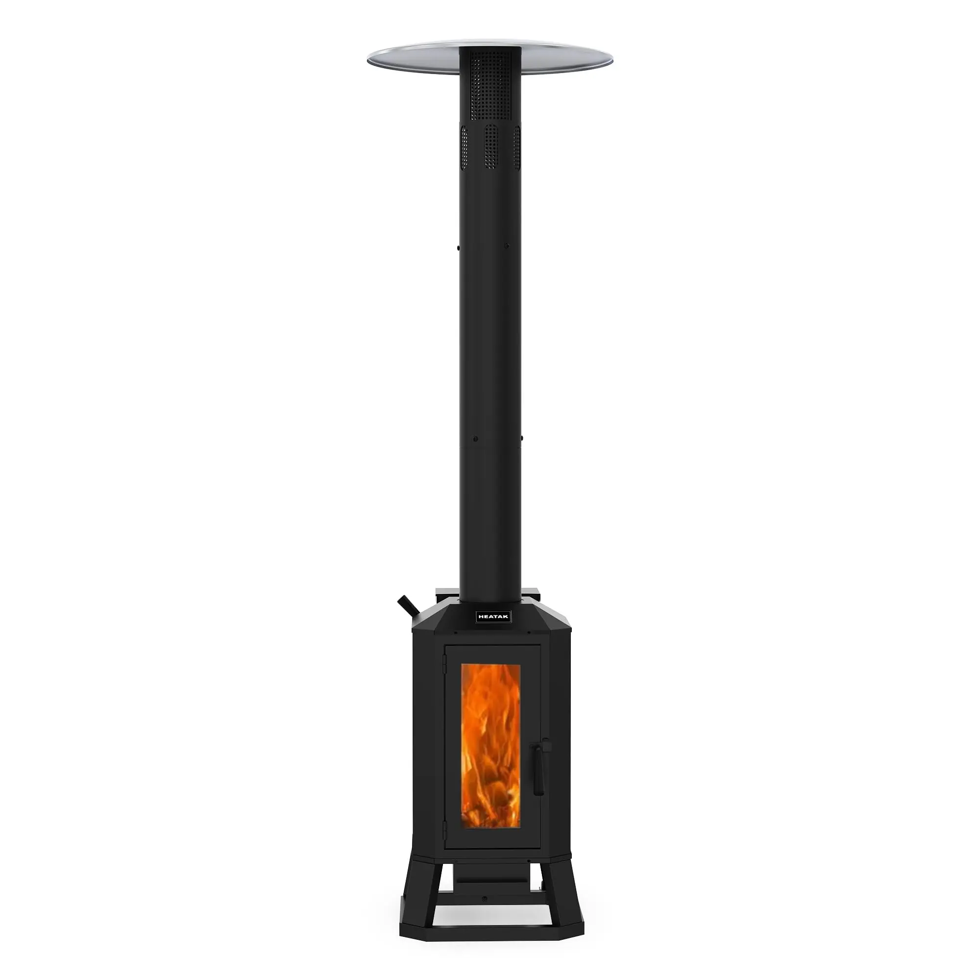 70,000 BTU Wood Pellet Outdoor Patio Heater with Glass Viewing Window