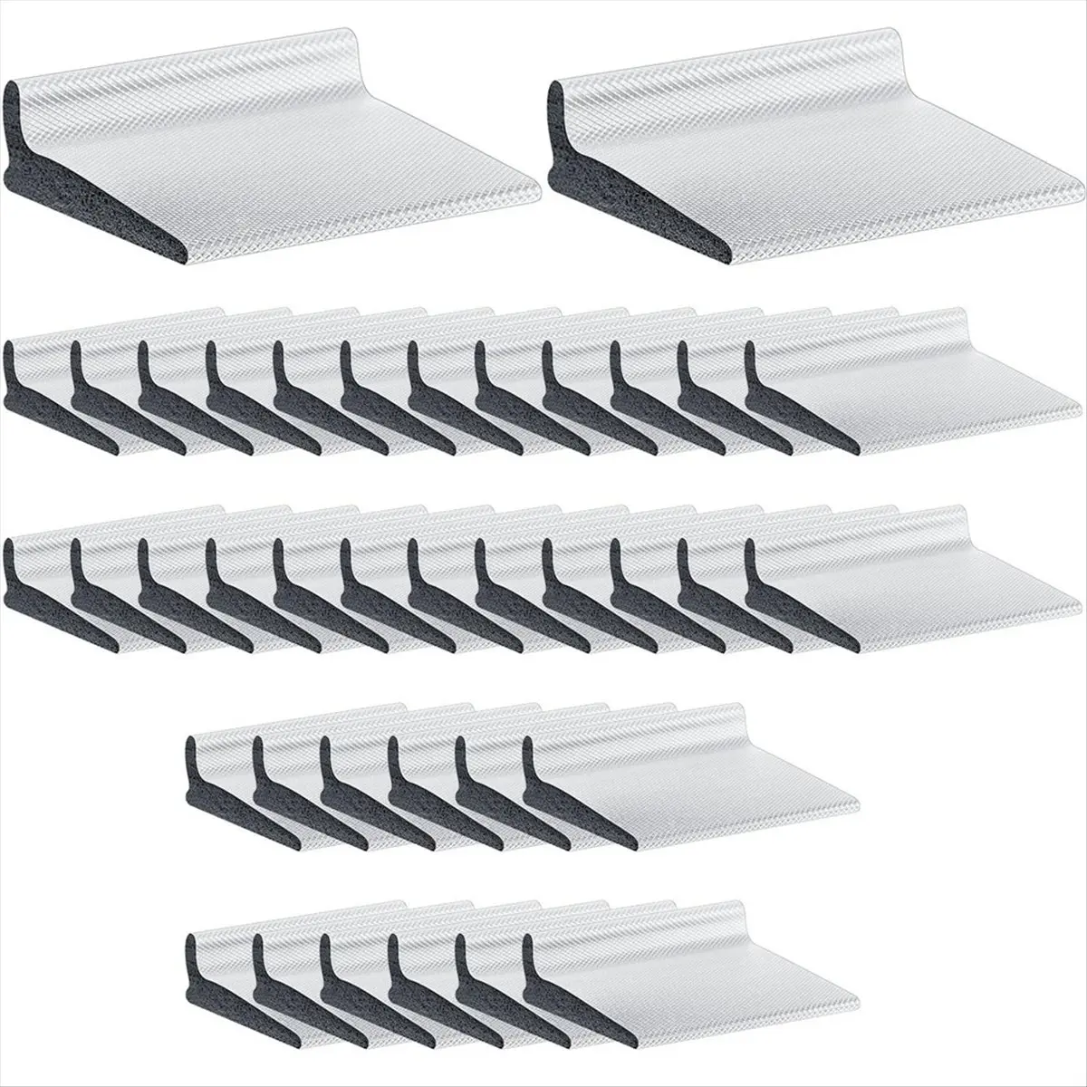 ABJS 50 Pieces Door Corner Seal, Self Adhesive Frame Door Corner Seals for Noise Isolation and Weather Protection (White)