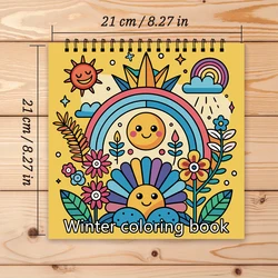 Cold Winter Coloring Book - 8.27 x 8.27 inches 32 pages coloring book - Ideal gift for family or friends