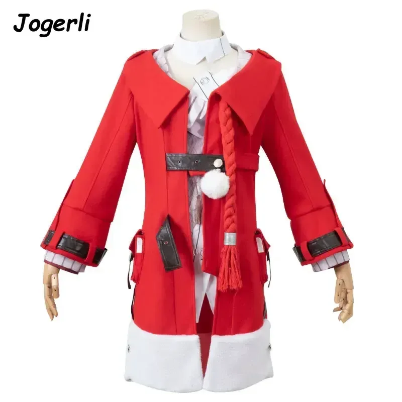 Jogerli Honkai Star Rail Clara, disfraz de Cosplay, conjunto completo, juego Trailblazer, trajes de mujer, peluca, tela de Anime, Navidad, k6; 8',