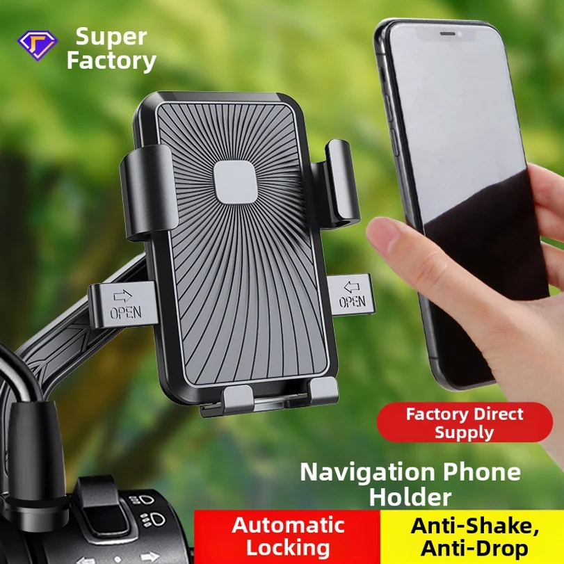

New Electric Vehicle Phone Holder Shockproof For Self-driving Navigation Motorcycle And Delivery Rider Phone Mount