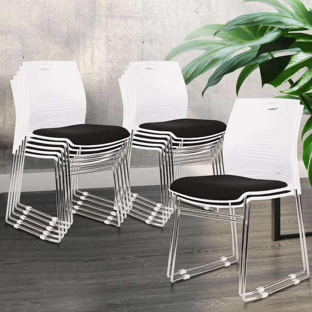 

Stacking Home Office Guest Chair with Metal Sled Base, Plastic Lobby Waiting Training Desk Chair for Office, Reception, Confere