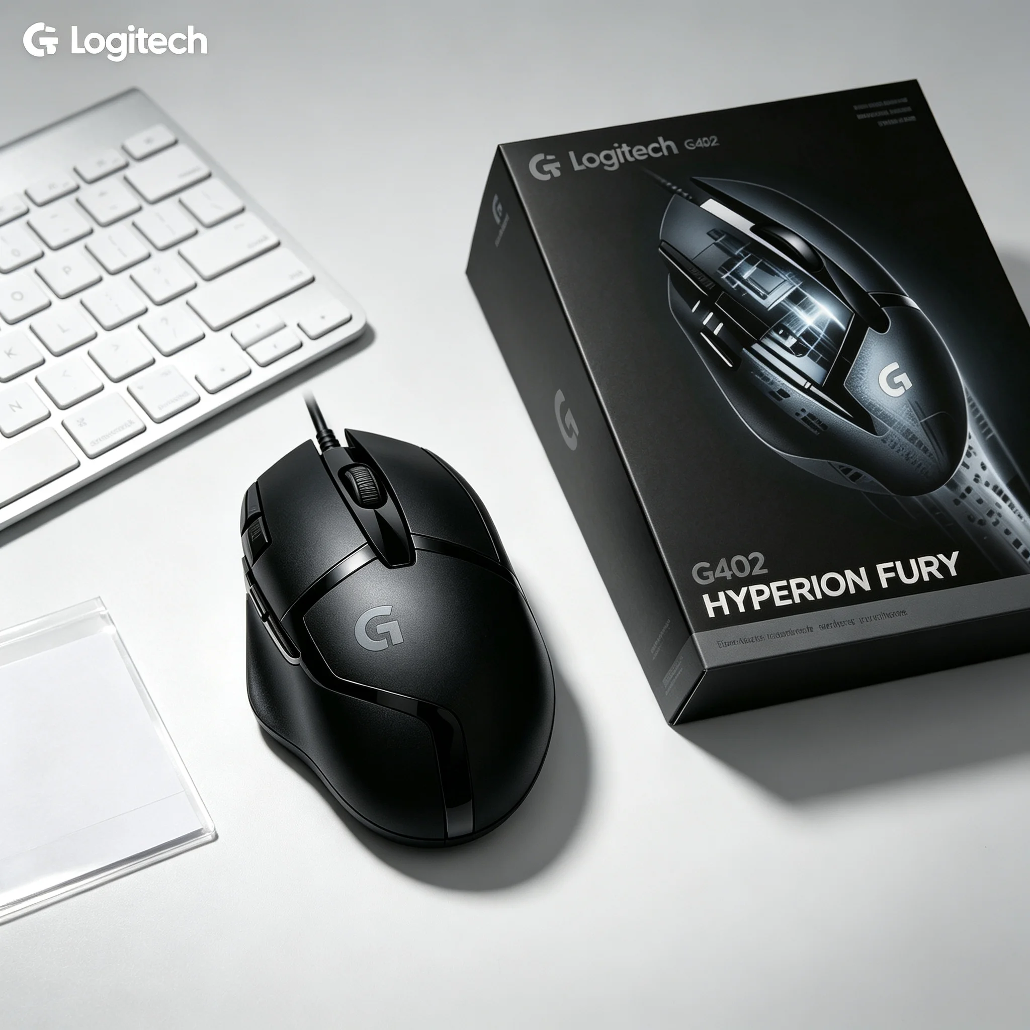 Logitech G402 Multi‑Purpose Wired Mouse, Optimized for FPS Games, Ergonomic Curved Body, Plug and Play Mice for Gamer, Home and